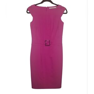 Marc New York Women's Pink Fuchsia Belted Sheath Dress Size 2